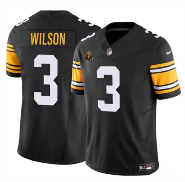 Men & Women & Youth Pittsburgh Steelers #3 Russell Wilson Black 2024 F.U.S.E. With Walter Payton Patch Vapor Untouchable Limited Stitched Jersey->philadelphia eagles->NFL Jersey